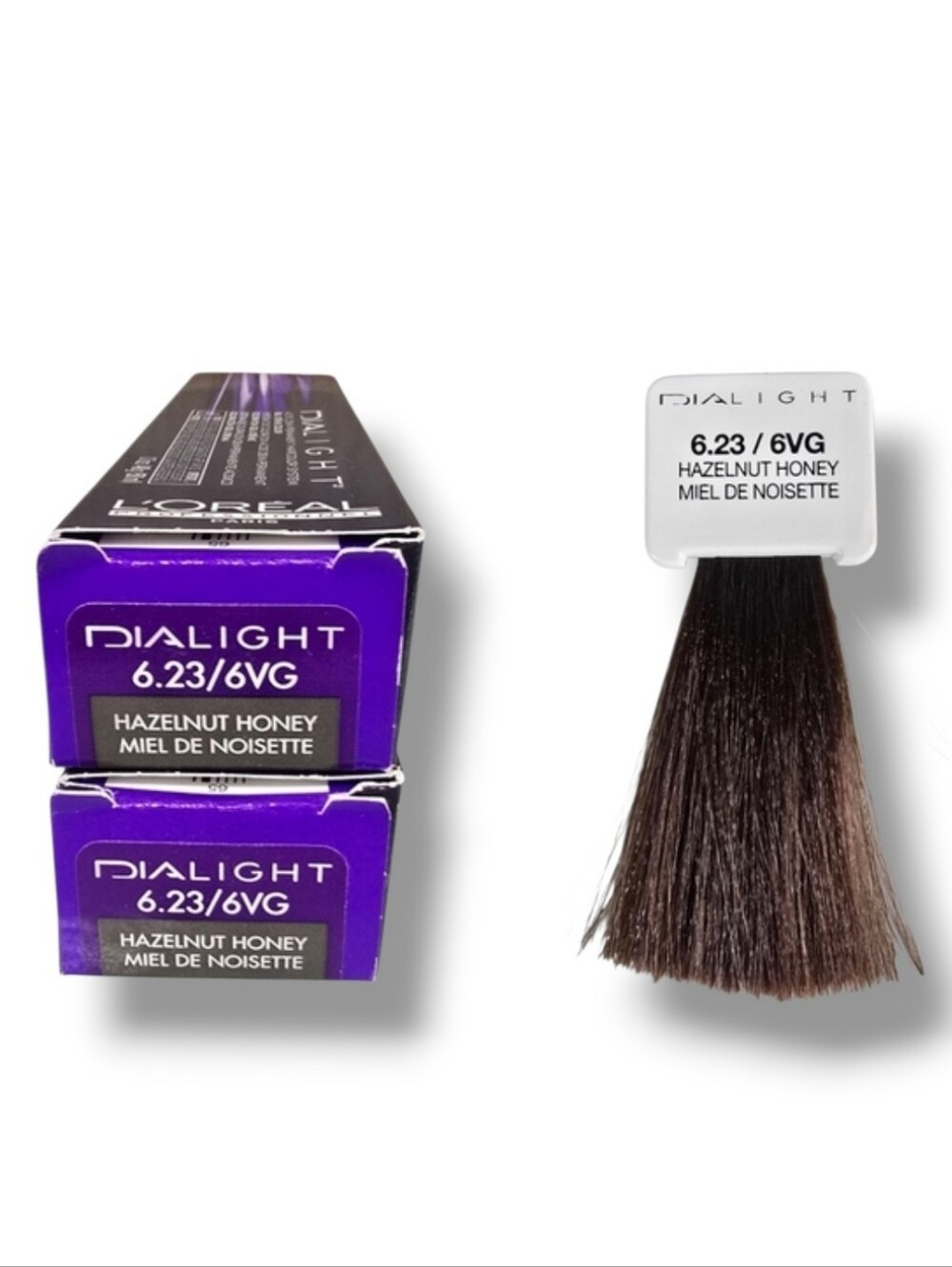 L'Oreal Professionnel DIALight 2 Tubes Ammonia-Free 6.23/6VG Hazelnut Honey